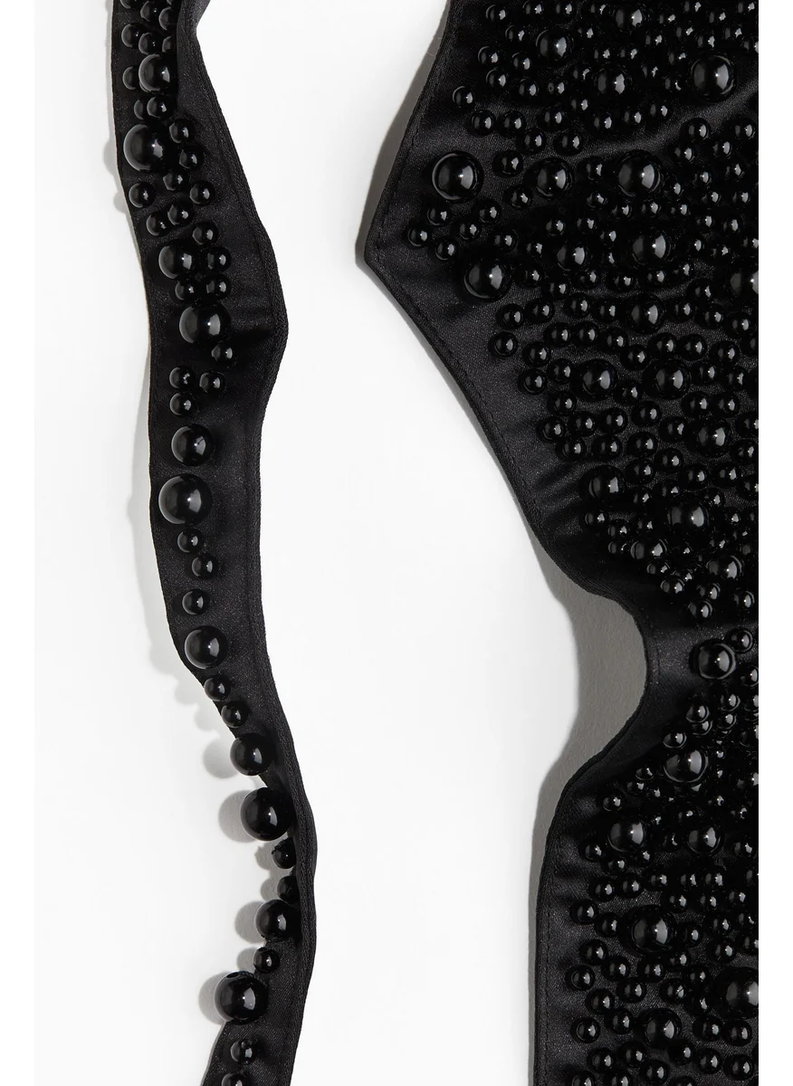 H&M Bead-Decorated Satin Scarf