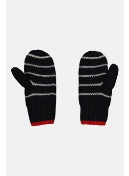 NAUTICA Kids Girl 1 Pair Stripe Gloves, Navy  - Image 2