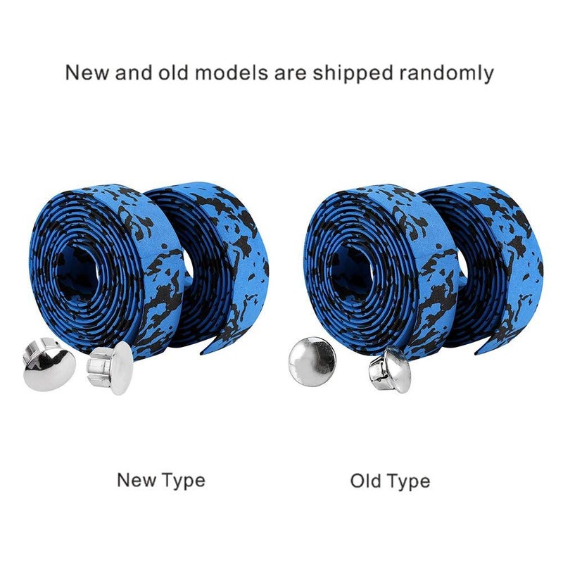 2pcs Blue and Black Cycling Road Bike Handlebar Grip Wrap Tape with Plugs Breathable Anti Slip Sweat Absorbent for Enhanced Comfort Performance - Image 3