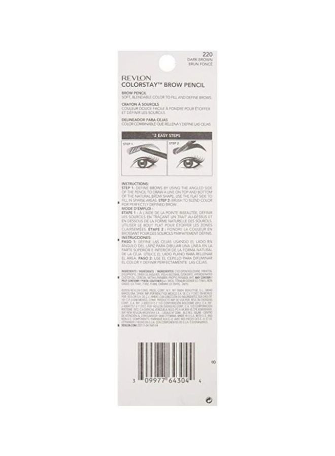 Revlon ColorStay Brow Pencil 220 Dark Brown - Image 4
