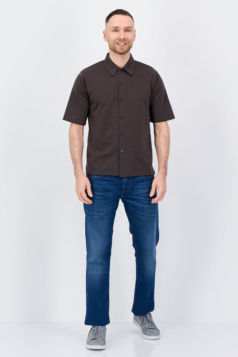 Aeropostale قميص رجالي عادي قصير الأكمام بلون بني - Image 4