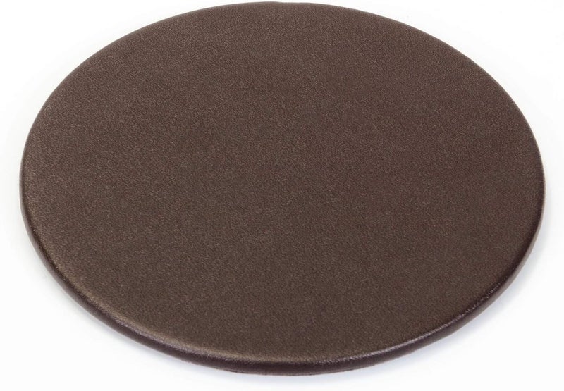 Dacasso Chocolate Holder Brown Leather 10 Round Coaster Set - Image 5