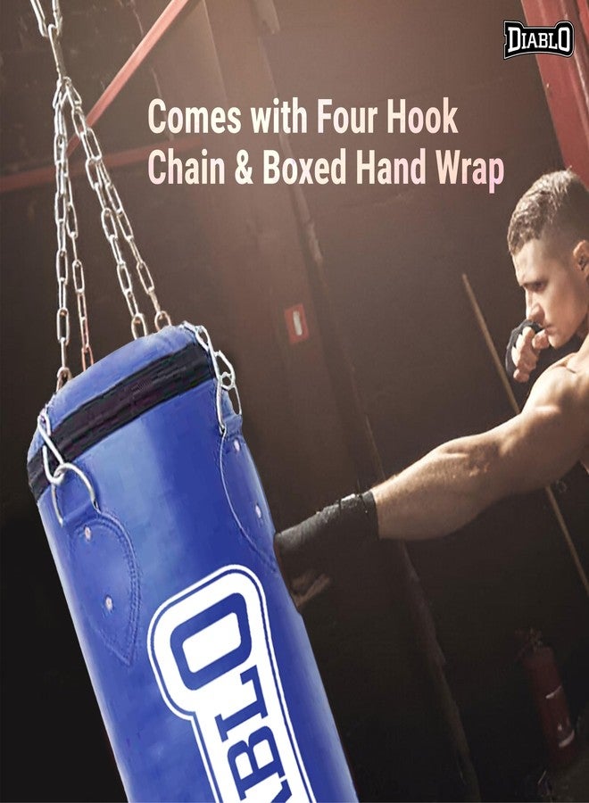 Diablo Blue Synthetic Leather Unfilled Punching Bag (24 Inch) - Image 3
