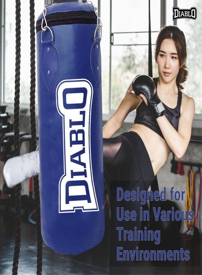 Diablo Blue Synthetic Leather Unfilled Punching Bag (24 Inch) - Image 5