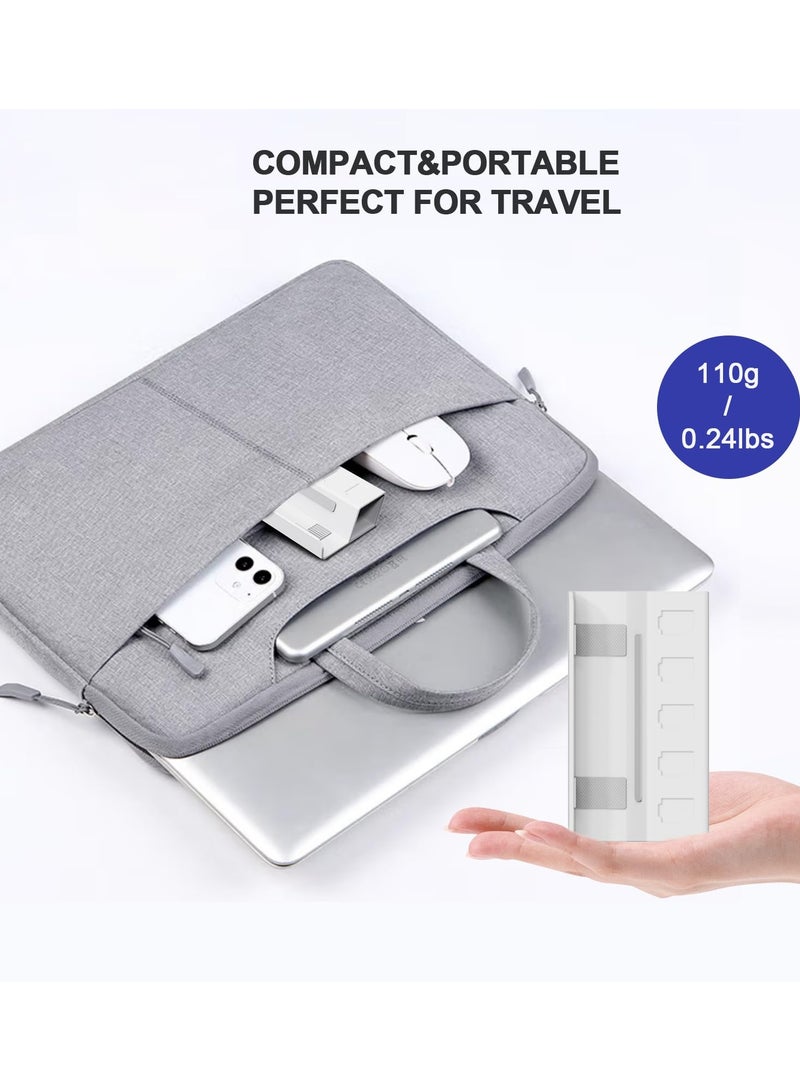 Excefore Stand Base Holder for ASUS Rog Ally/Steam Deck,Frosted Aluminum Alloy Playstand with SD Card Slots,Anti-Slip Silicone Pad(White)  - Image 3