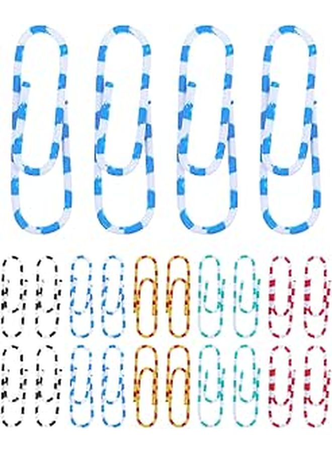 Zebra Pattern Small Paper Clips 28mm 100pcs Metal Office School Supplies Random Color - Image 1