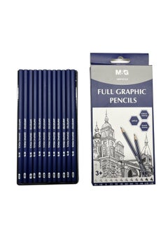 M&G M&G Set of 12 Chenguang Graphite pencil all hardnesses from 2H to 14B - No:AWP357G5  - Image 2