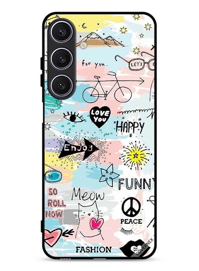 Covernex Samsung Galaxy A17 Protective Case Cover Doodle Meow Enjoy