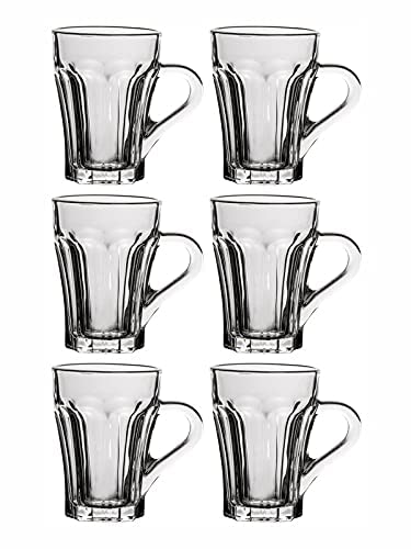 Goodhomes Glass Tea Cups Set of 6 Pieces 160 ML KTZB49 - Image 2