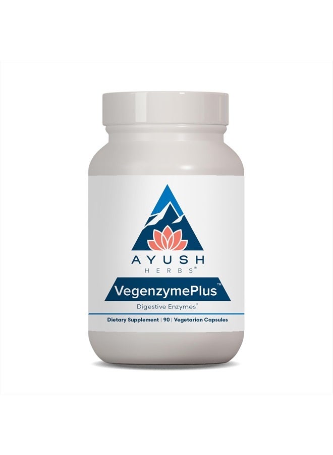 Ayush Herbs VegenzymePlus - Digestive Enzymes for Women & Men, Enzymes for Digestion with Bromelain, Lipase, Lactase, Protease, 100% Vegetarian Gut Health Supplement - 60 Capsules (1 Count) - Image 1