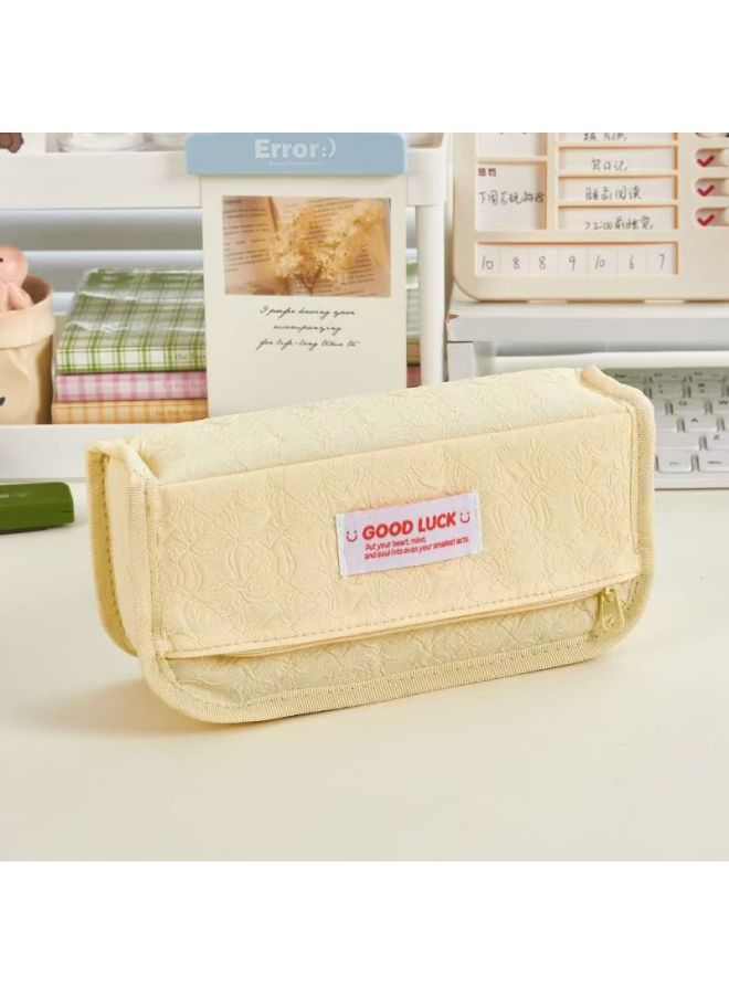 Simple Large-capacity Pencil Case For Junior High School Students, Boys And Girls, High-looking Korean Stationery Box, Learning Storage Pencil Case