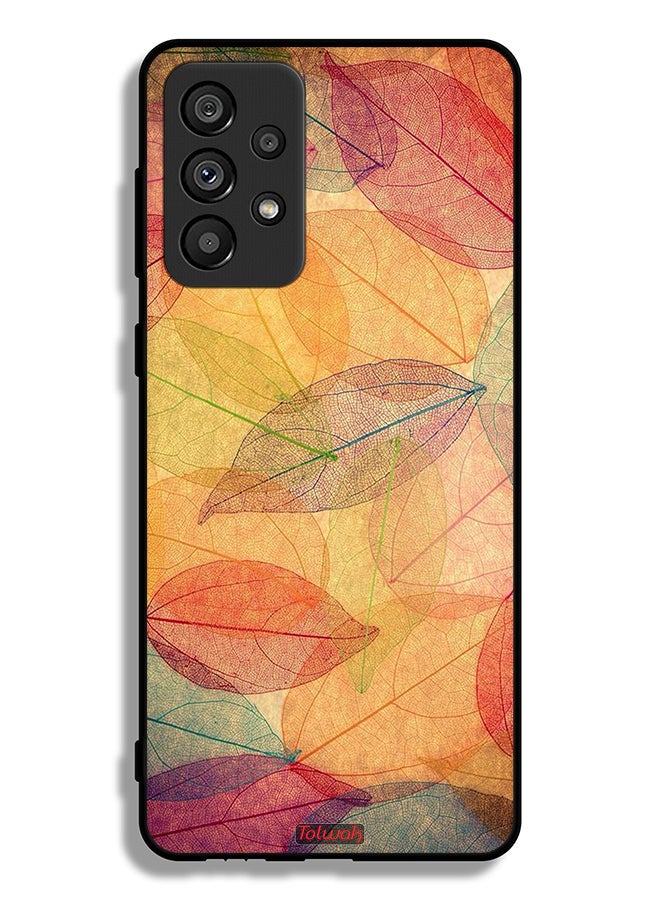 Tolwak Samsung Galaxy A73 5G Protective Case Cover Leaves Abstract Digital Art - Image 1