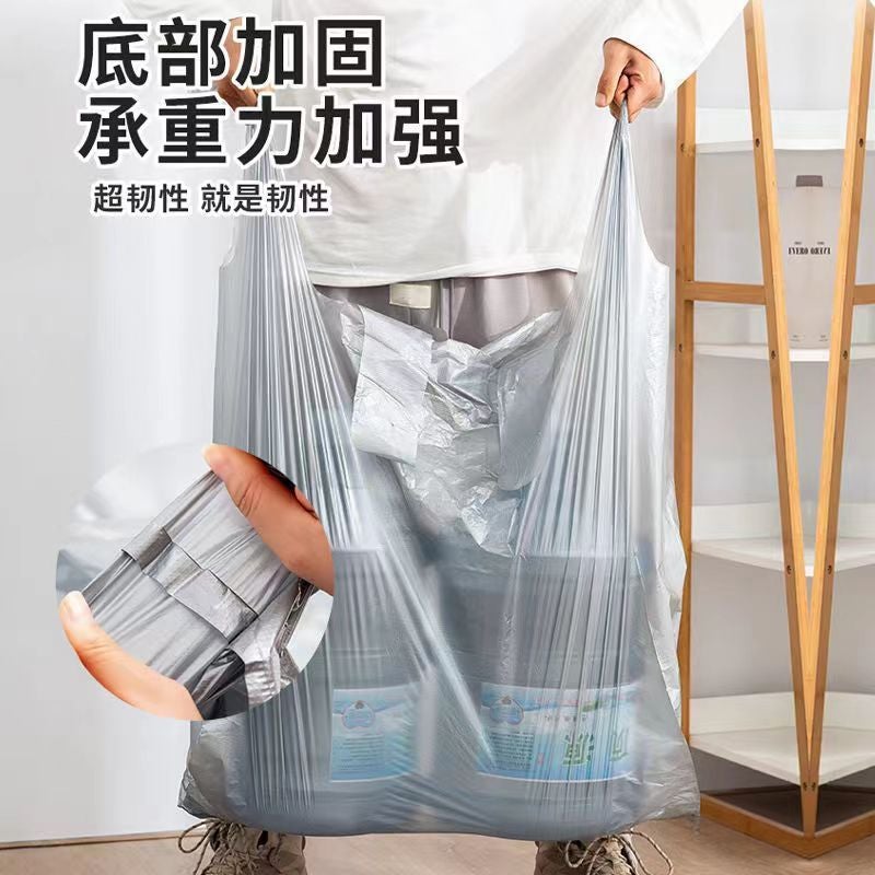 Moving Packing Storage Bag Silver Large 5 Thick Clothing Logistics Packing Super Large Capacity Portable Plastic Bags - Image 5