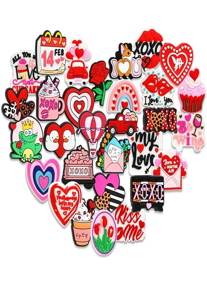 Gibleitz Valentine's Day Focal Beads Bulk 30PCS Different Silicone Love Focal Beads for Pens/Necklace/Keychains/Bracelets Valentine's Day Gifts - Image 1