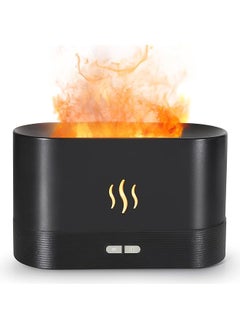 Decdeal Flame Air Diffuser,Humidifier,PortableNoiseless Aroma Diffuser for Home,Office or Yoga Essential Oil Diffuser with NoWater AutoOff ProtectionBlack…  - Image 1