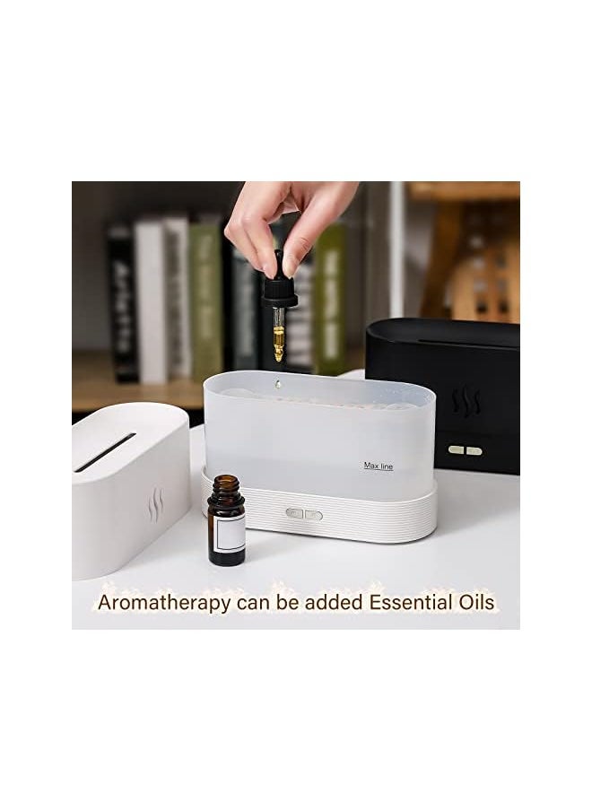 Decdeal - Flame Air Diffuser,Humidifier,PortableNoiseless Aroma Diffuser for Home,Office or Yoga Essential Oil Diffuser with NoWater AutoOff ProtectionBlack… - Image 1