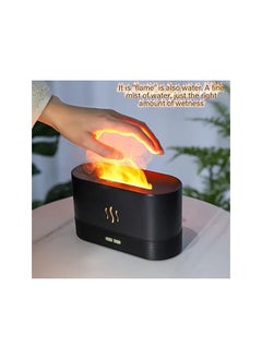 Decdeal Flame Air Diffuser,Humidifier,PortableNoiseless Aroma Diffuser for Home,Office or Yoga Essential Oil Diffuser with NoWater AutoOff ProtectionBlack…  - Image 2
