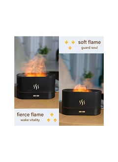 Decdeal Flame Air Diffuser,Humidifier,PortableNoiseless Aroma Diffuser for Home,Office or Yoga Essential Oil Diffuser with NoWater AutoOff ProtectionBlack…  - Image 4
