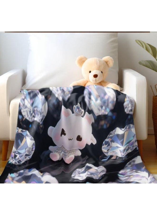 عام بطانية رقيقة من الفانيلا الكرتونية للأطفال والرضع (دافئة ومريحة، ومناسبة للنوم والألعاب) 70 سم * 100 سم - Image 3