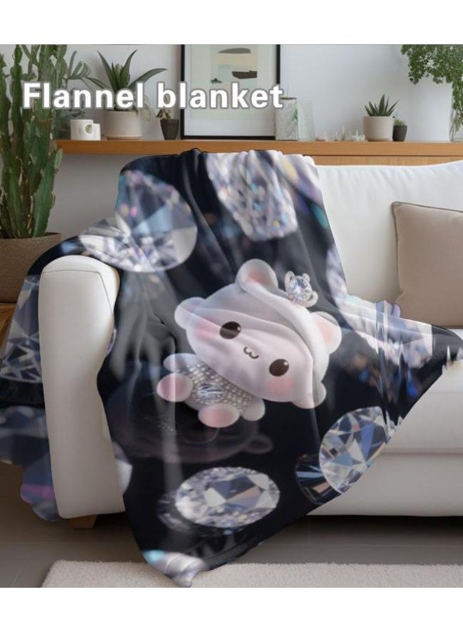 عام بطانية رقيقة من الفانيلا الكرتونية للأطفال والرضع (دافئة ومريحة، ومناسبة للنوم والألعاب) 70 سم * 100 سم - Image 4