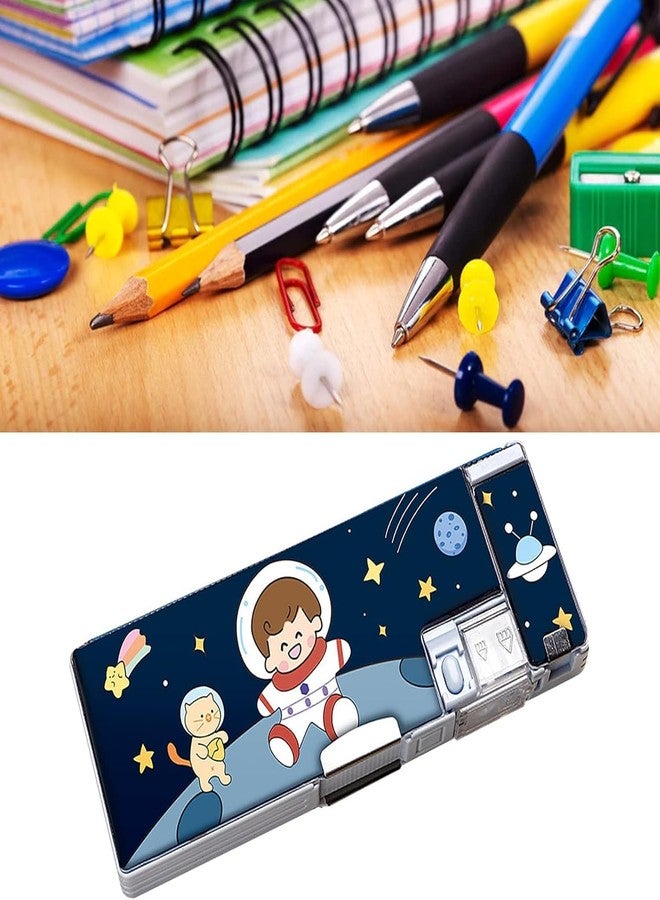 Ranjkri Magical Multifunctional Cute School Pencil Box for Girls, Space Compass Box for Boys, Aesthetic Stationary Items for Kids, Magnetic Pencil Box, Best Gifts (Space Compass Box New 00) - Image 3