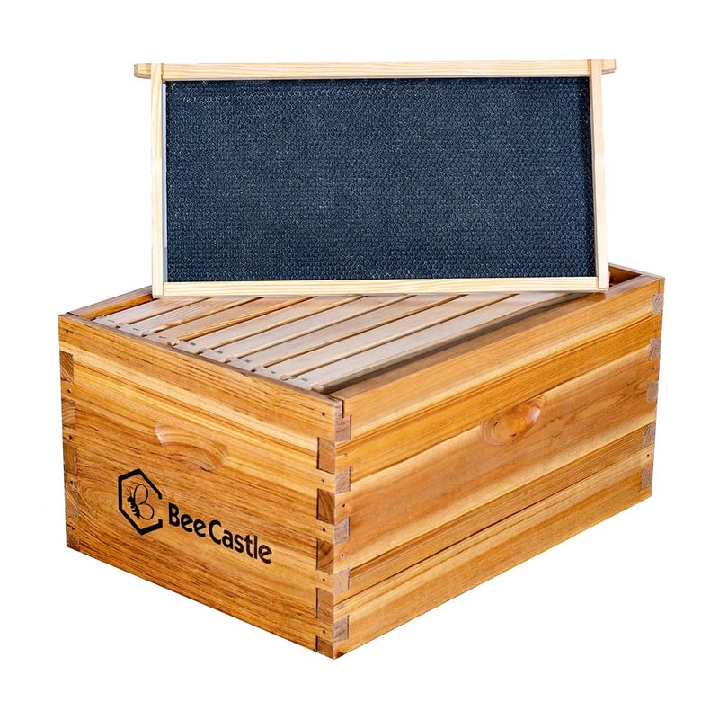 BeeCastle Heavy Wax Coated Langstroth Unassembled Deep/Brood Box With Frames And Beeswax Coated Foundation Sheet (8 Frame) - Image 4