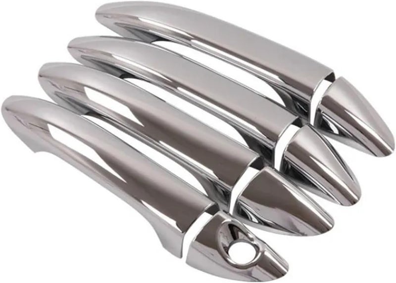 QASULER Chrome Car Door Handle Cover Trim for Hyundai I10 - Image 1