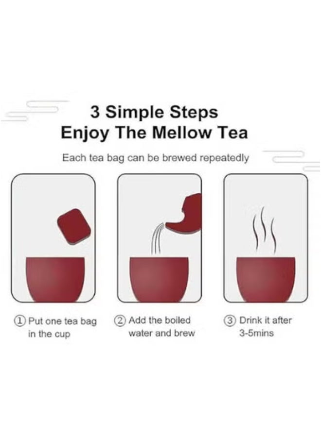 Natural 2 BOX Seven Treasures Ginseng Tea, made with natural ingredients such as red dates, cranberries, blackberries, galbanum, ginseng, and more. 8g x 20 packs. - Image 3