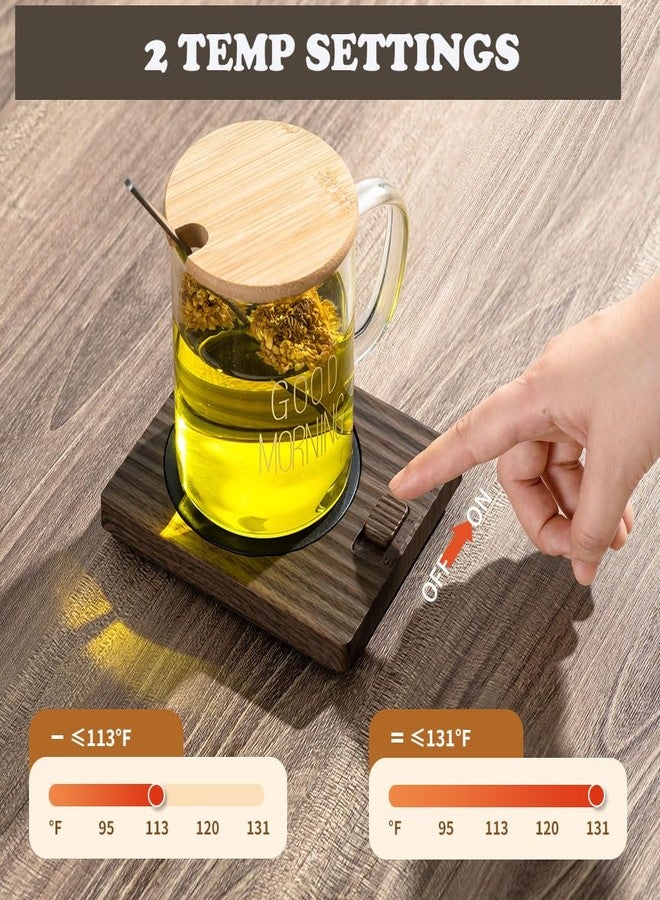 suntchen Coffee Mug Warmer - Fastest Heating Cup Warmer for Office Desk Accessories with Metal Heating Panel & 2 Temperature Settings for Coffee, Cocoa, Milk, Tea & Candles (Matcha) - Image 4
