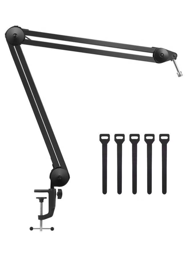 WALALLA Microphone Arm Stand, Heavy Duty Mic Arm Microphone Stand Suspension Scissor Boom Stands with Mic Clip and Cable Ties for Blue Yeti Snowball Hyper X - Image 1