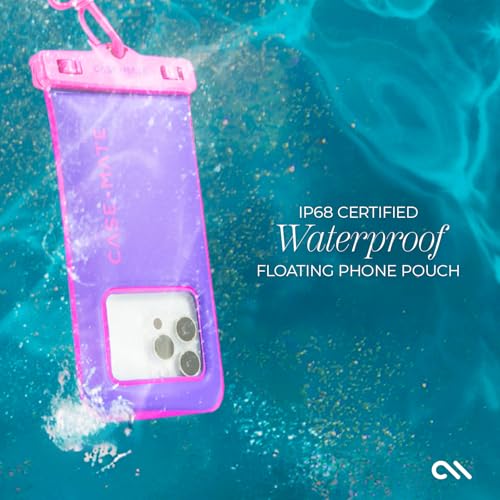 Case-Mate IP68 Waterproof Phone Pouch - Floating Waterproof Phone Case w/Crossbody Lanyard - Beach Cruise Ship Travel Essentials - Compatible with All Devices - Touchscreen Friendly - Purple Paradise - Image 3