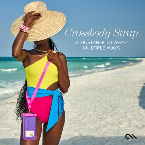 Case-Mate IP68 Waterproof Phone Pouch - Floating Waterproof Phone Case w/Crossbody Lanyard - Beach Cruise Ship Travel Essentials - Compatible with All Devices - Touchscreen Friendly - Purple Paradise - Image 4