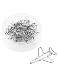 TOPINCN Airplane Shape Paper Clips 10Pcs Set Stainless Steel Cute Plane Paperclips Funny Bookmarks Marking Document Organizing Clip For Memo Office Supplies School Stationery Gift Wedding Decoration  - Image 1