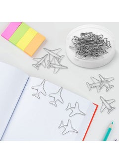 TOPINCN Airplane Shape Paper Clips 10Pcs Set Stainless Steel Cute Plane Paperclips Funny Bookmarks Marking Document Organizing Clip For Memo Office Supplies School Stationery Gift Wedding Decoration  - Image 4