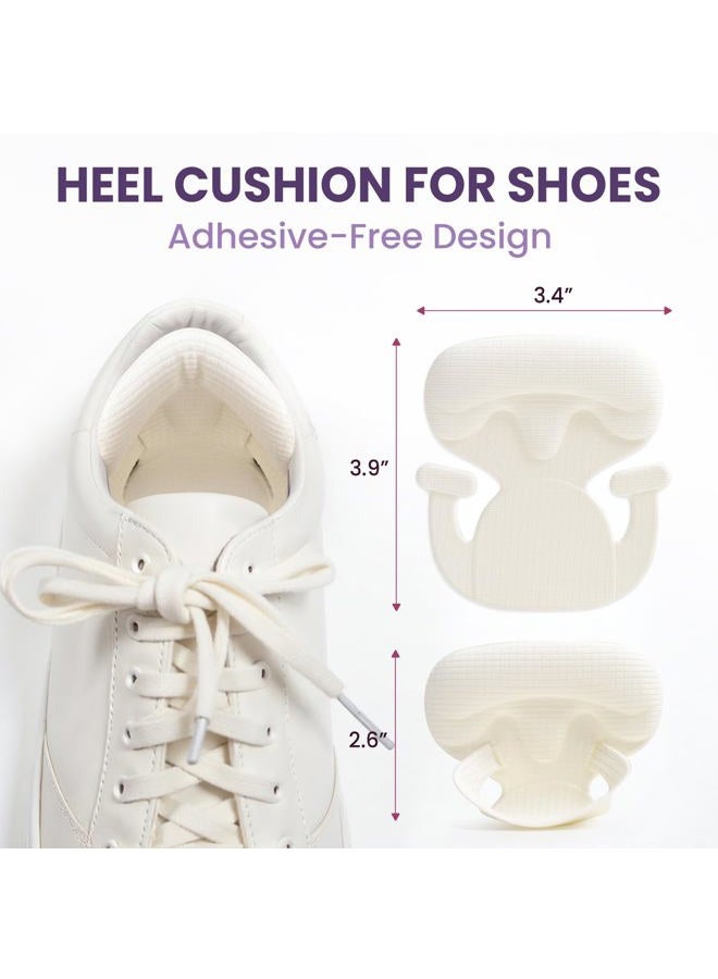 Kimihome Heel Pads for Shoes Men Women - Kimihome 6 PCS Heel Protectors Cushion Grips for Womens Shoes Too Big Anti Slip Tennis Athletic Running Work Shoe Inserts Prevention for Blister Friction Foot Pain - Image 3