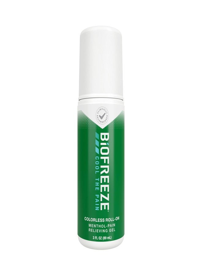 Biofreeze Roll-On Pain-Relieving Gel 3 FL OZ, Colorless Topical Pain Reliever For Muscles And Joints From Arthritis, Backache, Strains, Bruises, & Sprains (Package May Vary) - Image 1