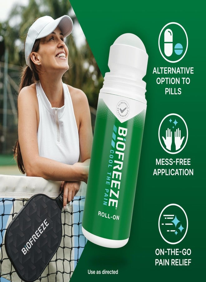 Biofreeze Roll-On Pain-Relieving Gel 3 FL OZ, Colorless Topical Pain Reliever For Muscles And Joints From Arthritis, Backache, Strains, Bruises, & Sprains (Package May Vary) - Image 3