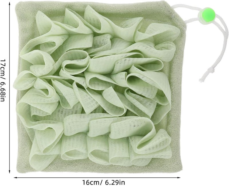 2pcs Exfoliating Washcloth: Exfoliating Towel and Loofah Sponge - Back Scrubber - Mesh Pouf Shower Bath Tool for Gentle Body Cleaning - Image 2
