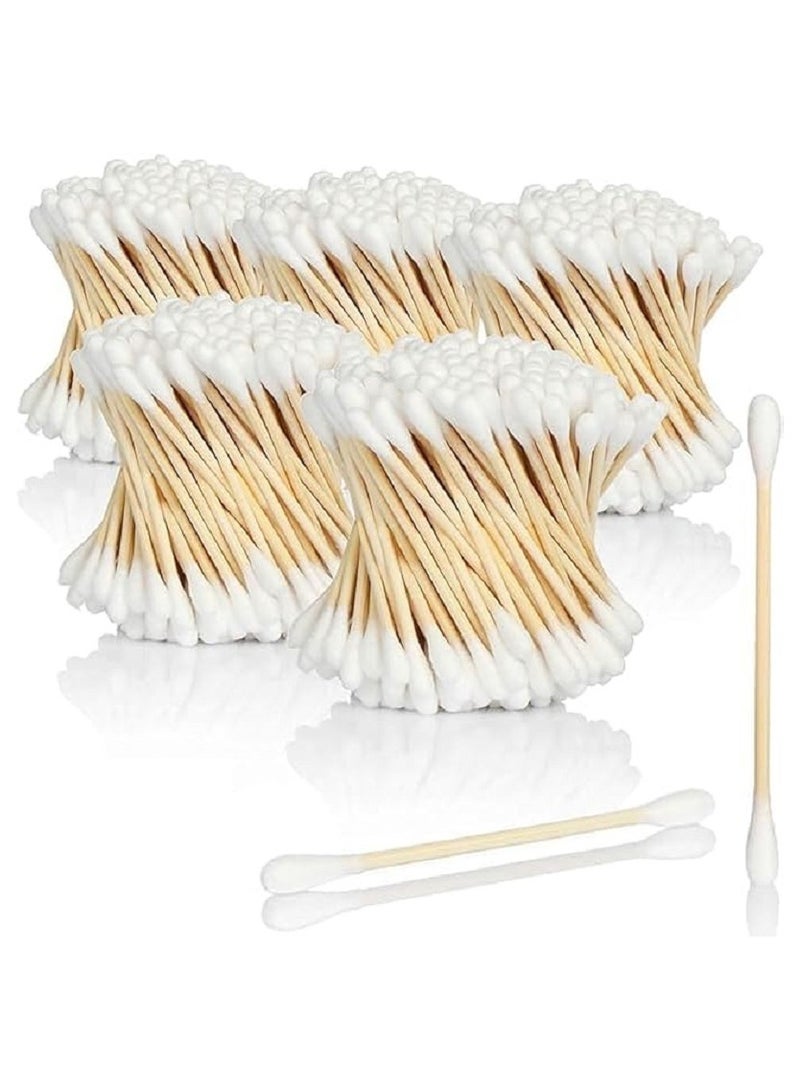 اعواد قطنية من قطن الخيزران ، للعناية صديقة للبيئة - قطن مستدام للاطفال والرضع - اعواد للعناية بالاذن من القطن وخشب الخيزران 100 عود، متعدد - Image 1