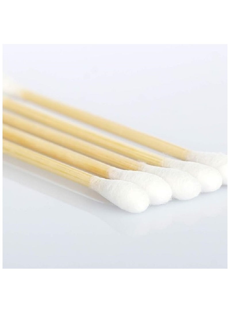 اعواد قطنية من قطن الخيزران ، للعناية صديقة للبيئة - قطن مستدام للاطفال والرضع - اعواد للعناية بالاذن من القطن وخشب الخيزران 100 عود، متعدد - Image 2