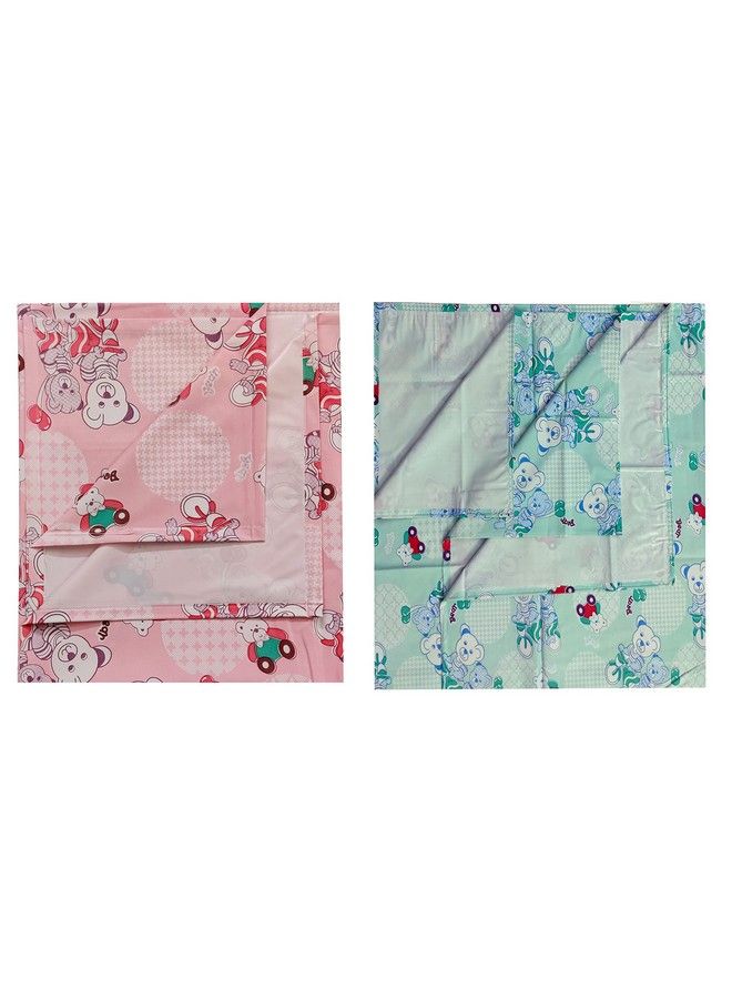 Ecosoft Plastic Sheetpvc Sheet For Kidsrubber Sheet For Babiesbed Wetting Protector(90 X 135 Cm) (Bear Pink & Green)  - Image 2