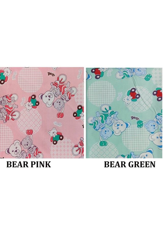 Ecosoft Plastic Sheetpvc Sheet For Kidsrubber Sheet For Babiesbed Wetting Protector(90 X 135 Cm) (Bear Pink & Green)  - Image 3