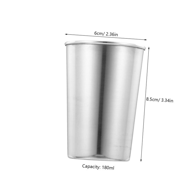 Stainless Steel Toothbrush Tumbler Cup Easy to Clean Silver 8 5X6X6 Cm - Image 3