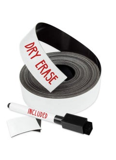 X-bet MAGNET X-bet MAGNET Magnetic Strips - 1 Inch x 25 Feet Magnetic Tape Roll - Blank Write On Magnets - Sticky Labels and Stickers - Writable Flexible Magnet Sheet for Whiteboards, Refrigerator and Crafts  - Image 1