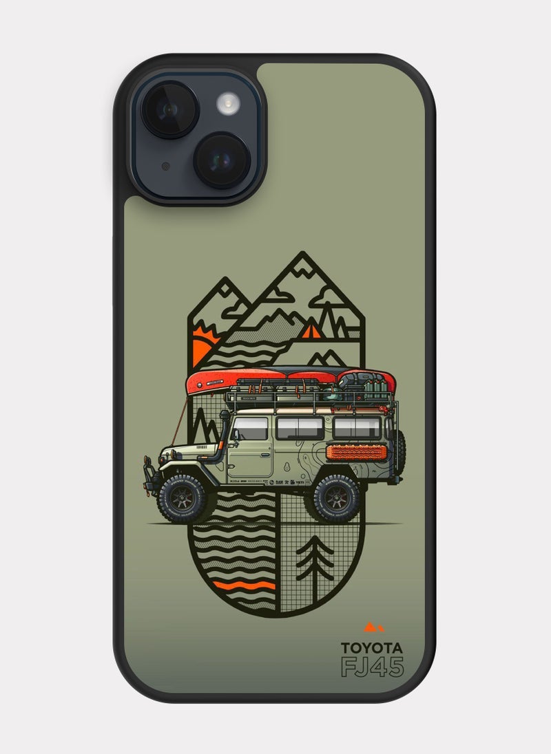 بكسلات كفر ايفون 14 بلس تويوتا لاندكروزر اف جي 45 اوف رود اخضر - Image 1