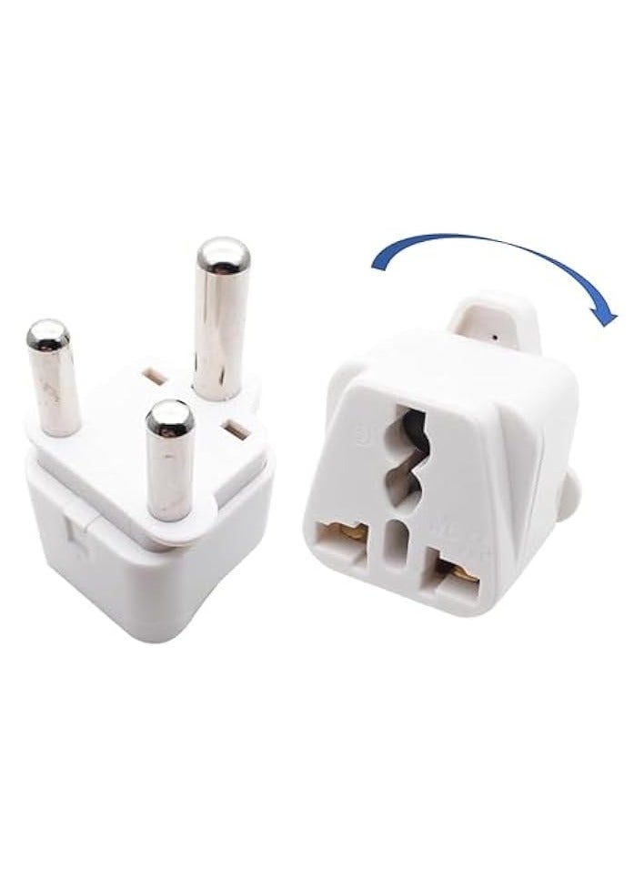 erorex 3 Pin, 10A, Universal Plug Adapter to South Africa, Lesotho, Mozambique, Namibia, Swaziland, Zimbabwe, BIG three pin plug [1 pc]  - Image 1