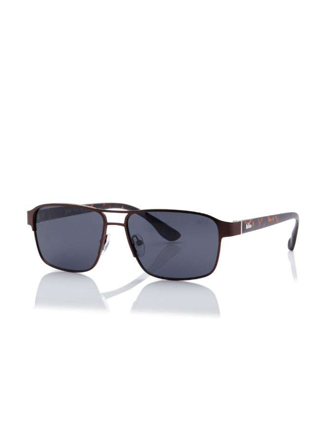 Lee Cooper Men Polarized Sunglasses Brown Frame Matte Brown Mirror Lens 55mm  - LC1214C03 - Image 2