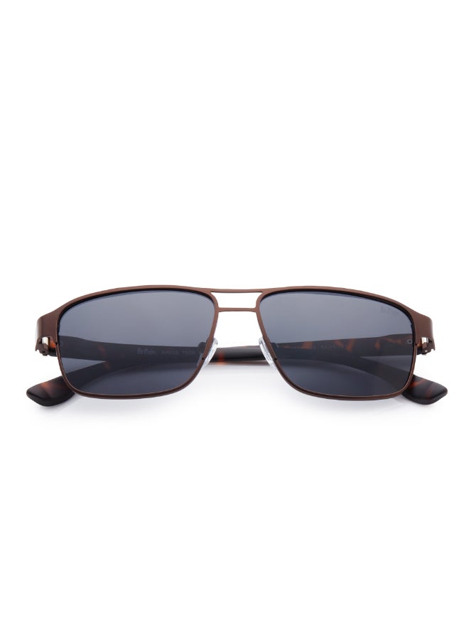 Lee Cooper Men Polarized Sunglasses Brown Frame Matte Brown Mirror Lens 55mm  - LC1214C03 - Image 4