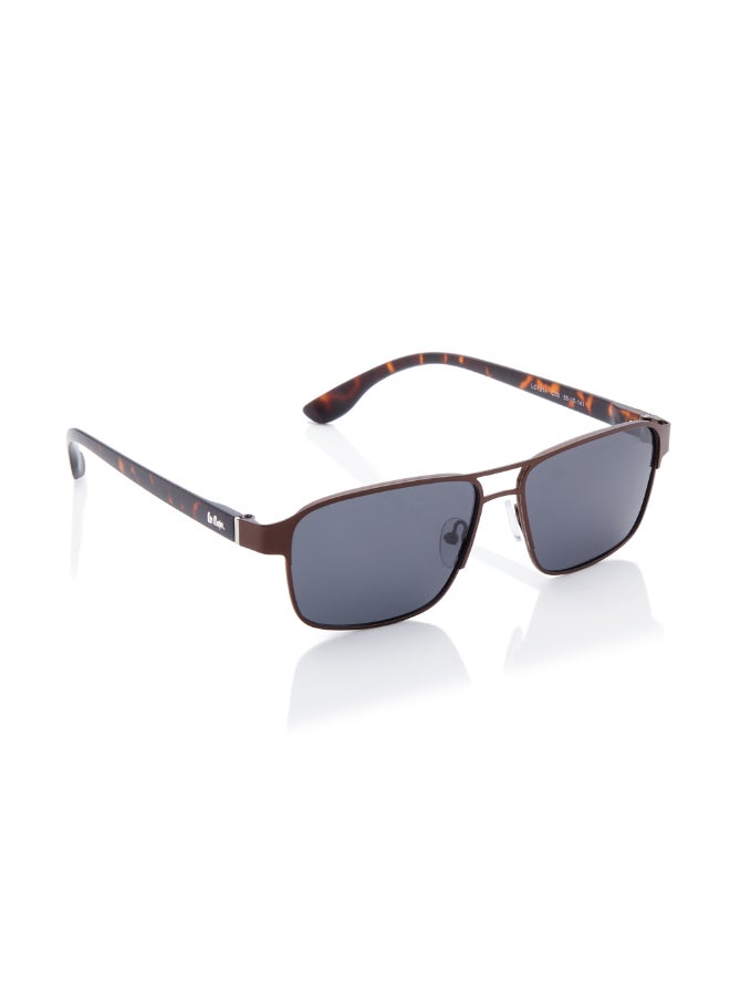 Lee Cooper Men Polarized Sunglasses Brown Frame Matte Brown Mirror Lens 55mm  - LC1214C03 - Image 5