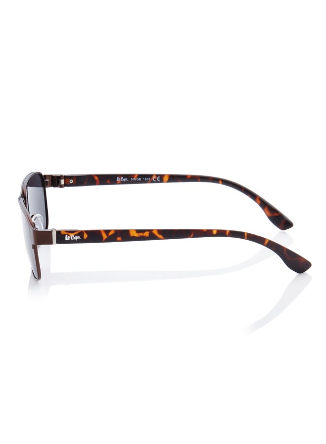 Lee Cooper Men Polarized Sunglasses Brown Frame Matte Brown Mirror Lens 55mm  - LC1214C03 - Image 3
